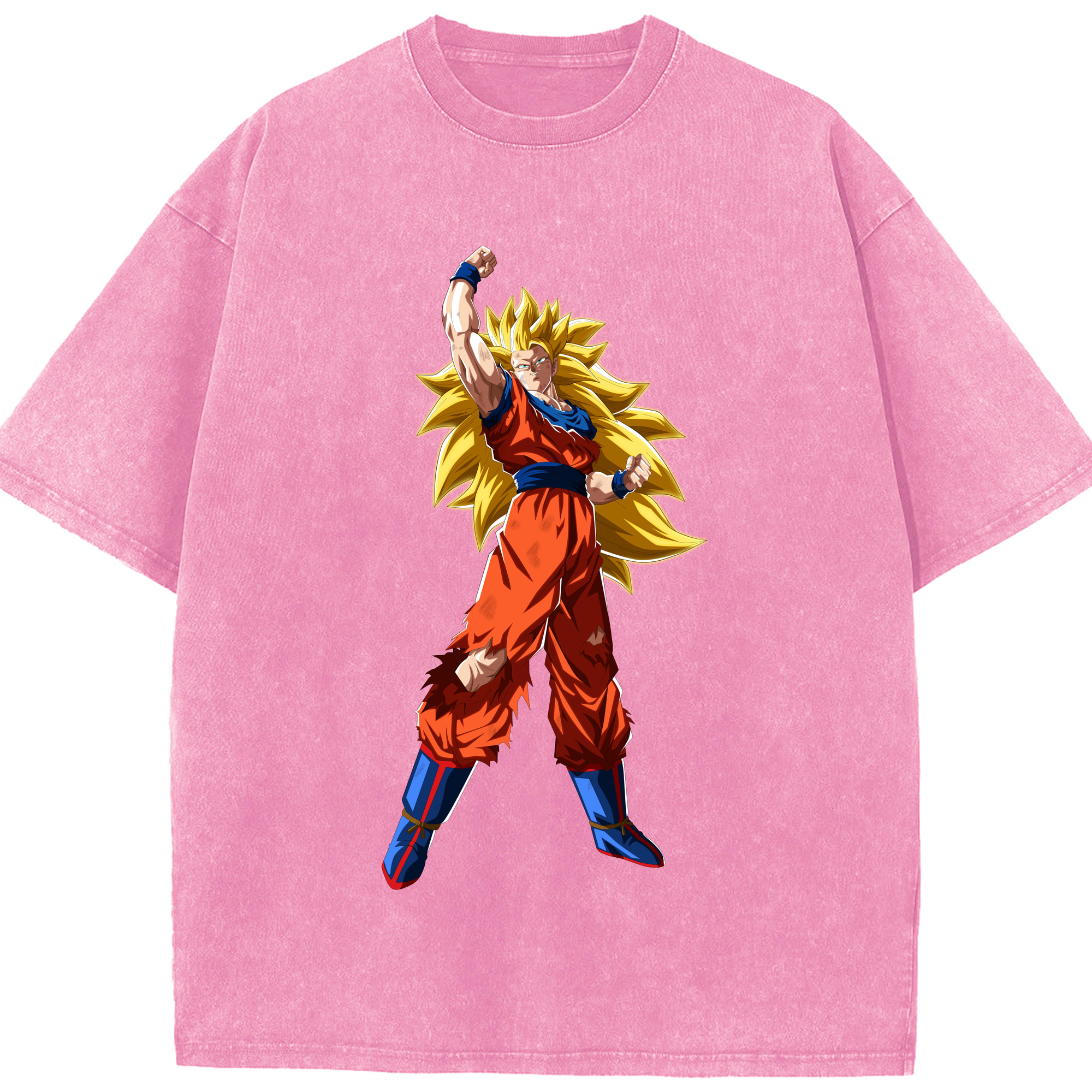 （画像用） ドラゴンボール 孫悟空（そん ごくう）Son Goku カカロット DRAGON BALL Kakarotto 綿100% ヴィンテージ風 半袖Tシャツ（フロントプリント）